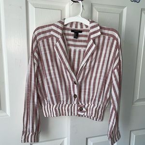 Striped Button Linen Long Sleeve